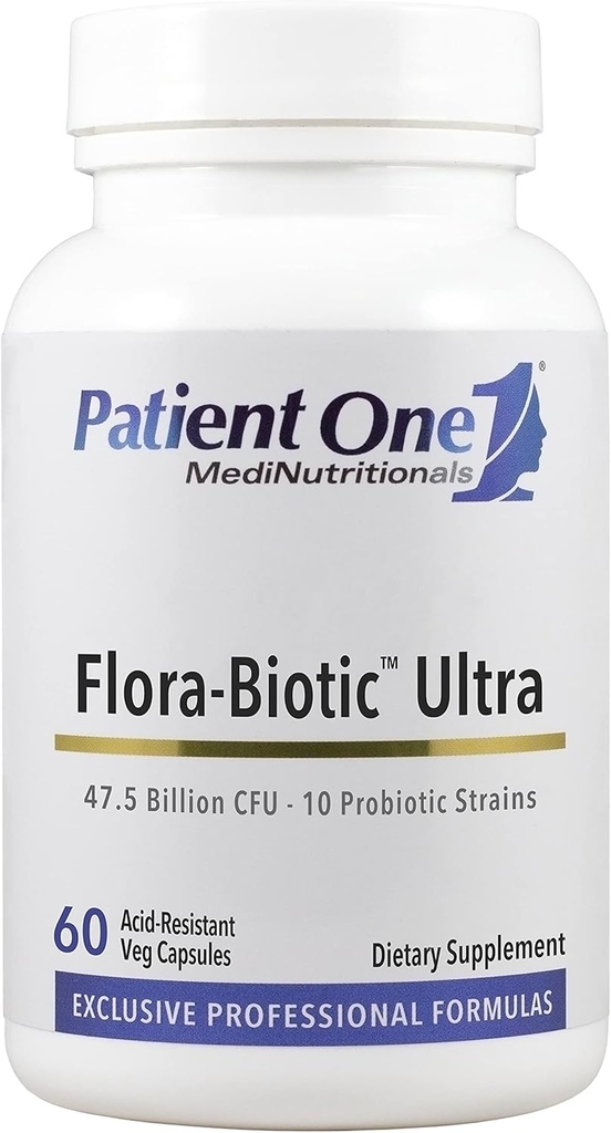 患者 1 フローラ 生体化 Ultra | バランスの取れた腸花* | 47.5 億 CFU プラス 10 プロバイオティックス トレイン | 60 カプセル