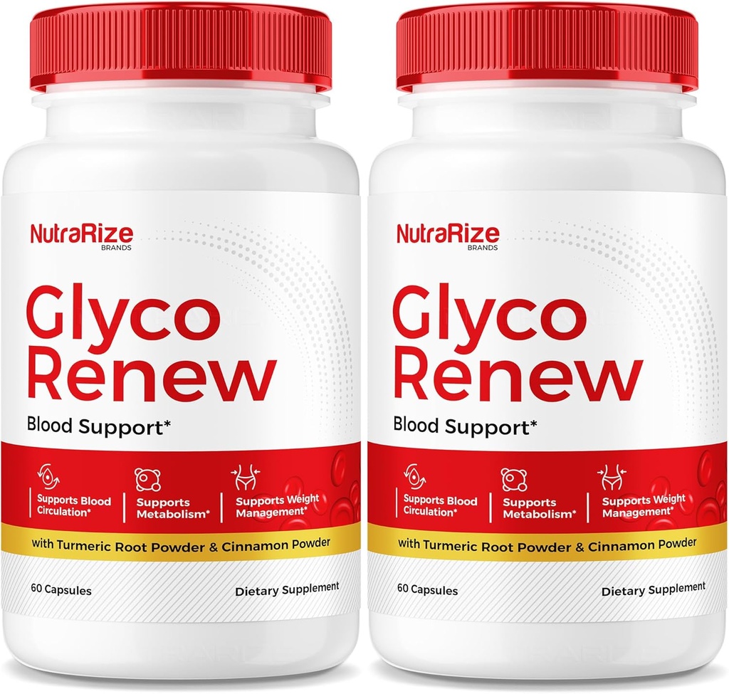 NutraRize(2 Glyco Renew Pills、All Natural Blood Support Formula、Stable Levelを維持するための最大強度サプリメント、健康、正式なレビュー(120カプセル)への旅