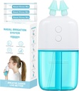 鼻灌漑システムと30サラインパケット - デュアルスピードと自動廃棄物収集 - ポータブルと環境に優しい鼻灌漑器 - 鼻の洗浄機のための鼻クリーナー