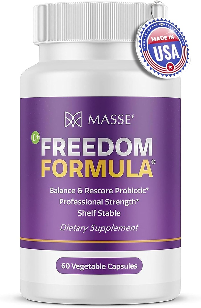 Candida Freedom Massey 薬用 コロン クレンジング ピルス - 活気のある生活のために作られた消化 - Gut 健康 Probiotic 複合体 - 60 カプセル