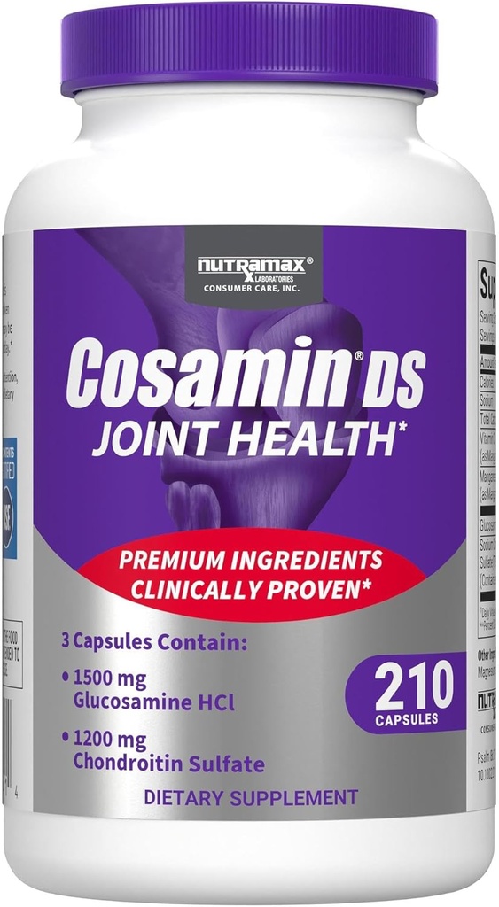 Nutramax Cosamin® DS 合同健康サプリメント Glucosamine & Chondroitin for Men’s & Women’s Joint Health, 210 カプセル