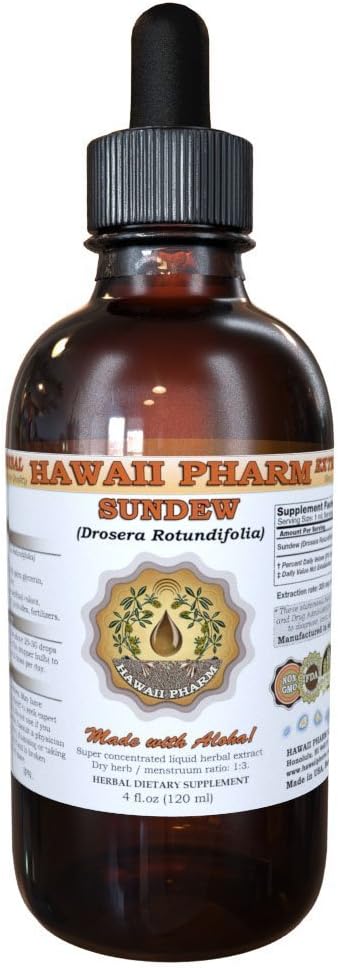 HawaiiPharm Sundewの液体のエキス、Sundew (Drosera Rotundifolia)の葉の粉Tincture、米国で作られる草の補足、2つのfl.oz
