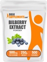 BulkSupplements.com ビルベリーエキスパウダー - ビルベリーエキスサプリメント、ハーブサプリメント - ビーガン&グルテン無料、給食当たり500mg、250g(8.8オンス)(パッケージ1)
