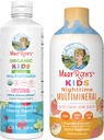 MaryRuth's Nighttime Multimineral(ピーチ&クリーム)とMultivitamin Liposomal(イチゴチェリー&バニラ) for Kids | クリーンラベルプロジェクト Verified® | ムールス・リラクゼーション&全体Wのビーガンビタミン