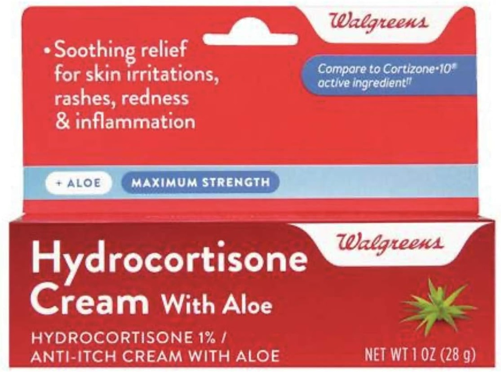 アロエのクリーム1%のMaximunの強さのWalgreens Hydrocortisone
