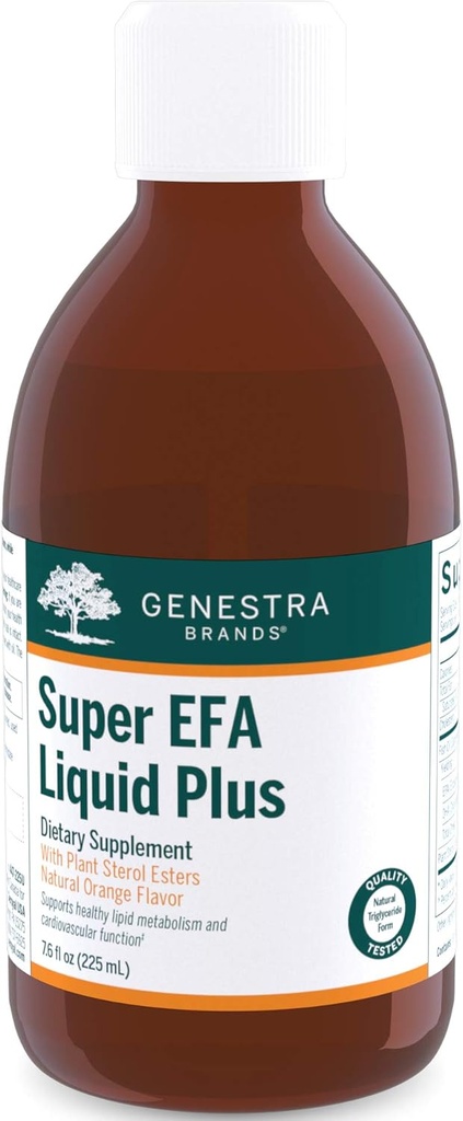 GenestraブランドスーパーEFA液体プラス | 植物ステロールとエッセンシャル脂肪酸式 | 7.6 fl. oz.