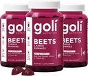 Goli栄養補助食品、ビートCardio Gummy、180カウント(60の3パック)、100mg CoQ10&ビートルートエキス - グルテンフリー、ビーガン、非GMO、およびゼラチンフリー。 Nature's Great Superfoods