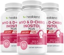 Myo&D-Chiro Inositol Plusサプリメントブレンド、ホルモンバランス、健康な排卵と女性の全体的なウェルネスサポート、豊饒と妊娠の健康(3パック)