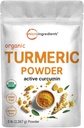 Organic Turmeric Powder, 5 Pounds | Rich in Active Curcumin | Pure Turmeric Supplement | Antioxidant Support for Joint & Immune Health | Non-GMO, Vegan Friendly, India Origin