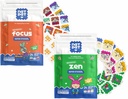 NATPATフォーカスパッチ(1パック)とZenPatch(1パック)バンドル - ステッカーを強化する24焦点とステッカーを強化する24 Calm - 化学無料、焦点と泥のサポートのための自然な救済