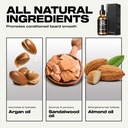 ベーキングフォレストベアードオイル - ビタミンE、ローズマリー、黒人男性のためのキャスターマスタッシュオイル、柔らかく&ベアードケアオイルを強化(Sandalwood、1oz)