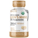 Nature's Fusions Nutri Organic Lions Mane Supplement Capsules - 1900 mg、10:1 Dual Extraction、120カウント - キノコエキス(Fruiting Body) - サードパーティテスト