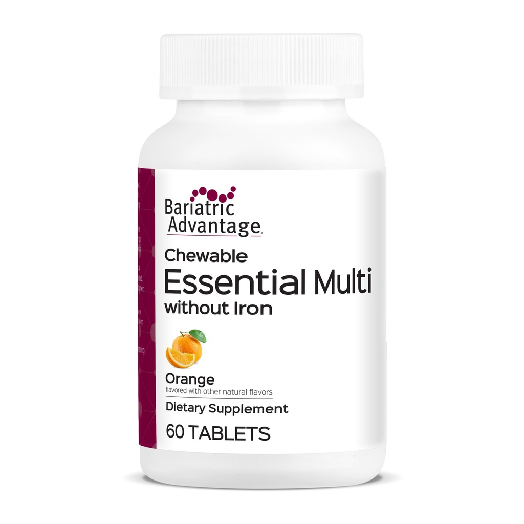 重要な栄養素の200 DV - 鉄のないBariatric利点の必須のMultivitamin - Traceの鉱物サポート* - Bariatricの患者のためのMultivitamins - オレンジ- 60のタブレット