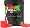 バウンスプロクレアチン Monohydrate 男性と女性のためのグミー, 低カロリー, サービングあたりのクレアチンの6G, 完全菜食主義者の, アンチMelting, グルテンフリー, 非GMO, グラミーあたりクレアチンの2g (30ct, チェリーライム)