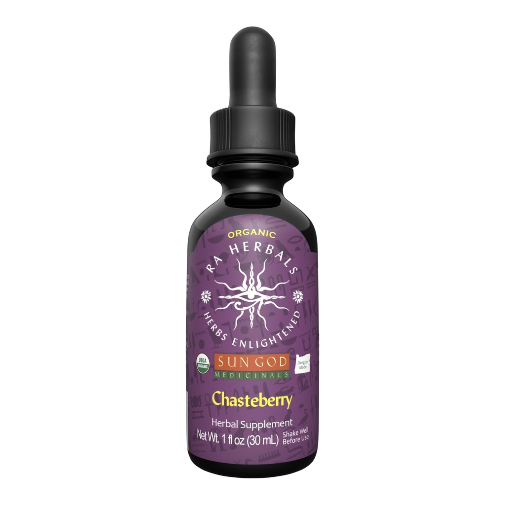 Ra Herbals Organic Chasteberry Extract | Vitex Agnus-Castus Herbal Tincture | 女性ホルモンバランス&メンスチュアルサポート | USDA Organic, ヴィーガン, 液体ドロップ | 1 floz
