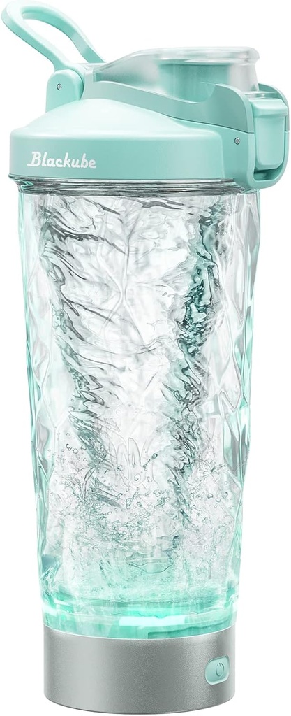 BLACKUBE 電動プロテインシェーカーボトル - 18 oz 充電式渦ミキサーカップ | BPA 無料 | トリタンで作製 | タンパク質シェークを作るため
