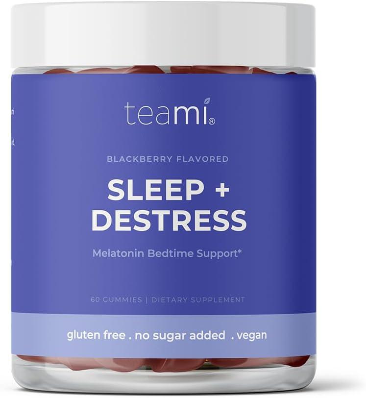 Teami Sleep + Destres、Melatonin Bedtimeサポートガミービタミン