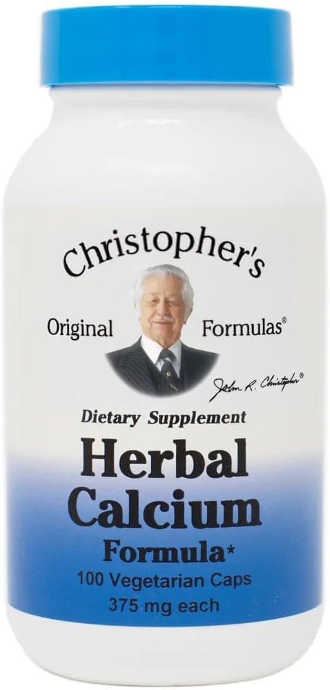 Christopher's Original Formulas Herbal Calcium, Natural Bone Support, 100 Caps, Pack of 1