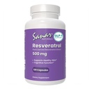 サナーナチュラルズレスベラトロールサプリメント500mg - 健康的な老化、認知機能、および心臓の健康をサポート - 植物ベースのトランスレスベラトロール - ビーガン、非GMO、120カプセル