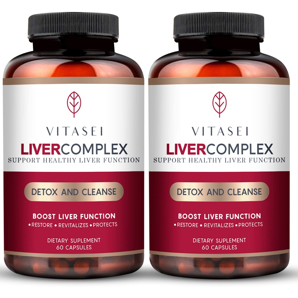 VITASEIのレバーの清潔なDetox及び修理、肝臓のコンプレックスW/Milkのこのtleのエキス、Garcinia、Curkin C3、サポート草の食事療法の補足、女性及び人のためのDetoxの方式、60のカプセル(2のパック)