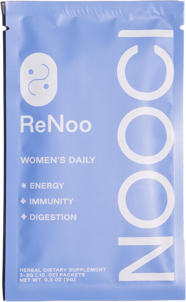 NOOCI ReNoo Women's Daily Powder for Energy, Immunity, Digestion | 旅行サイズ | 砂糖の添加 | ノンGMO | ヴィーガン | 3 磨き粉 | 抹茶