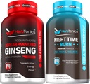 韓国の赤のPanaxのGinseng 1500mg - 男性及び女性のためのエネルギー、性能及び免疫サポートのための高い効力のGinseng -睡眠及びMetabolismを支えるMelatoninの夜の重量の補足