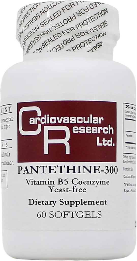 Pantethine 300mg (Pantesin) 60のSoftgels - 2のパック - 生態学的な方式/循環の研究