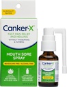 Canker-X Mouth Sore Spray、Canker Sores、バーン&その他からの経口痛みの軽減、燃やさない&Numbing、ベンゾカインフリー&アルコールフリーMouth Ulcer治療、標的スプレーノズル、0.51 Fl。 Oz。
