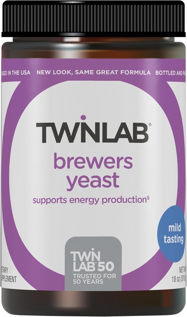 Twinlab Brewers Yeast - ビーガンプロテイン、ビタミン、ミネラル、アミノ酸、およびトレース要素 - 栄養ビール酵母と男性と女性のビタミン - 18 oz