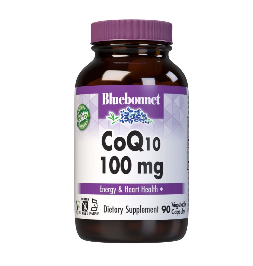 BlueBonnet CoQ10 100mgの補足の補酵素Q10 Ubiquinoneはエネルギー及び中心の健康のためのビタミンEと* - 女性及び人の栄養の酸化防止サポート-非GMOのグルテンフリー- 90の菜食主義者のSoftgelsを補います