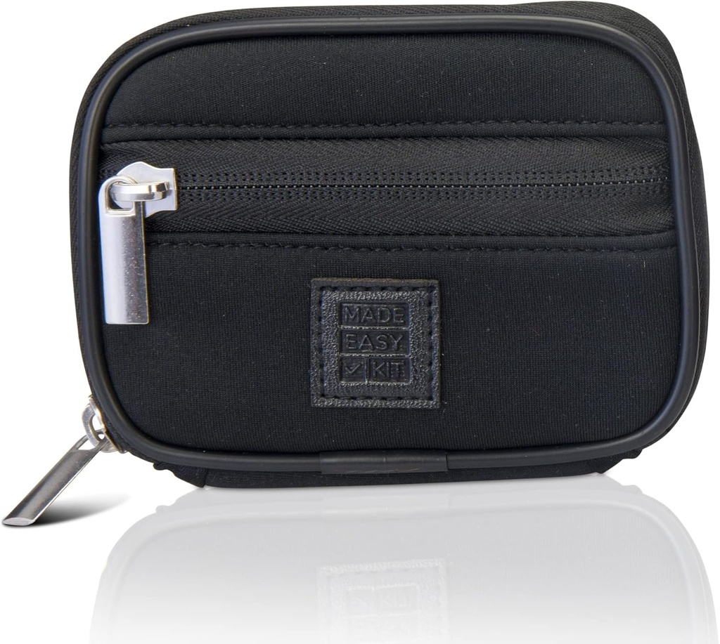 簡単なキットピルケース - 取り外し可能なセブンデービタミン&サプリメントボックス付き週刊薬オーガナイザー - 旅行財布アクセサリーのためのプレミアムネオプレン(黒)