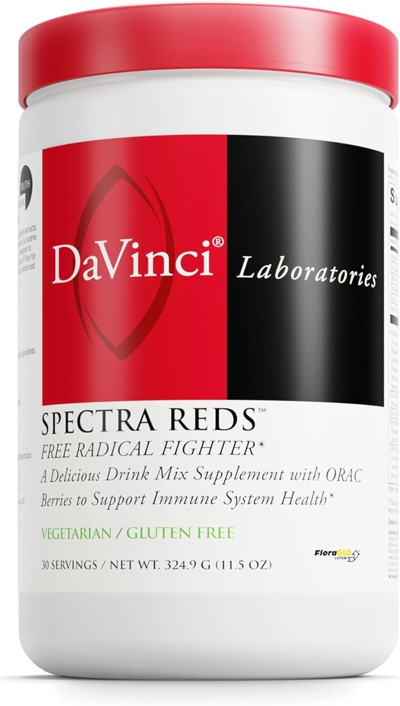 DAVINCI Labs Spectra Reds - 抗酸化健康のためのドリンクミックスサプリメント* - ブドウ種子抽出物と免疫&肝臓の健康補助剤* - 粉末サプリメントは、アイ&ハート健康をサポート* - 30サービング(324.9 g)