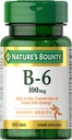 Nature's Bounty Vitamin B6 100mgタブレット - エネルギー代謝と神経系の健康、100 Ctをサポート