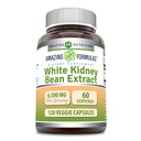 アメイジングフォーミュラ ホワイト 腎臓豆エキス 6500 Mg | ベジタリアンカプセル | ノンGMO | グルテンフリー | アメリカ製(1パック | 120カウント)