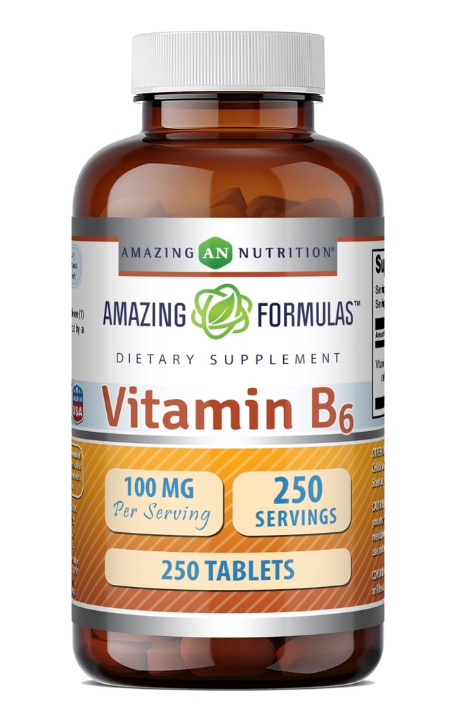 アメージングフォーミュラビタミンB6サプリメント | サービングごとの100 Mg | タブレット | GMO | グルテンフリー | アメリカ製(1パック250カウント)