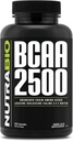 NutraBio – BCAA 2500 – チェーンアミノ酸を分岐 – 新しい筋肉の成長をサポートし、筋肉の故障を防ぐ – 250 カプセル