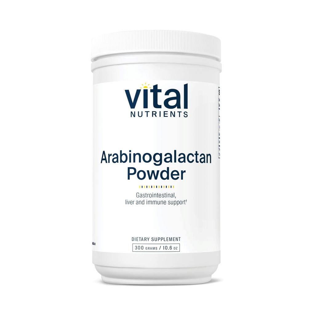 Vital Nutrients Arabinogalactan パウダー - ビーガン Prebiotic GI 健康のための繊維のサプリメント, 肝臓, 免疫サポート * - グルテン, 乳製品, 大豆フリー - Non-GMO - 300g