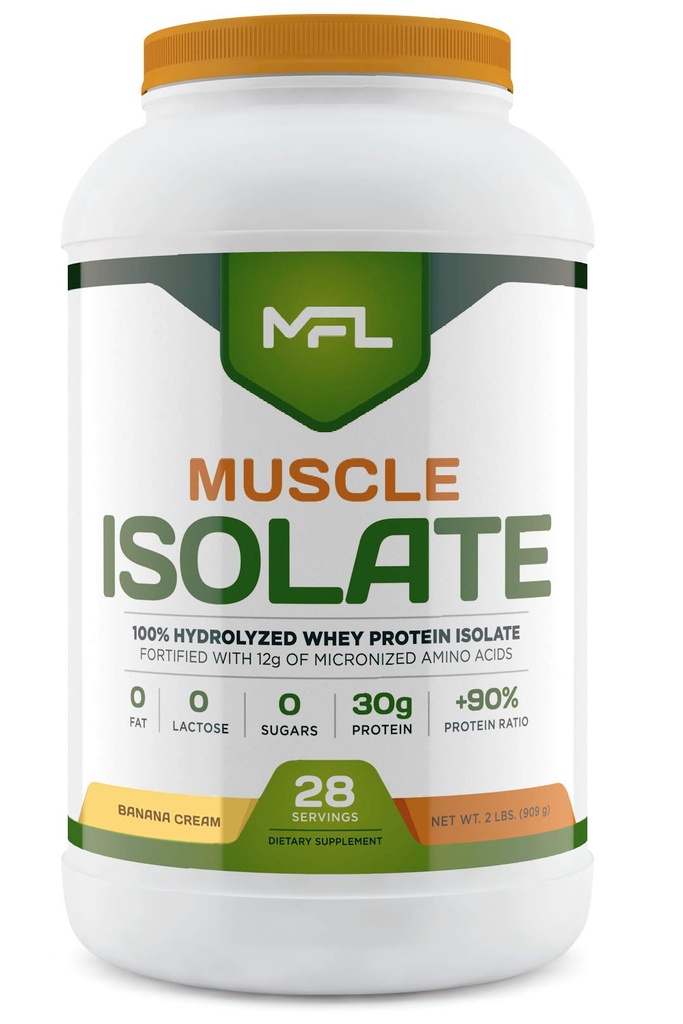 MFL 100% は蛋白質 l 30g の l 12g のアミノ酸 l Keto の友好的な l 低炭水化物 l 2 の lbs。 (バナナ クリーム)