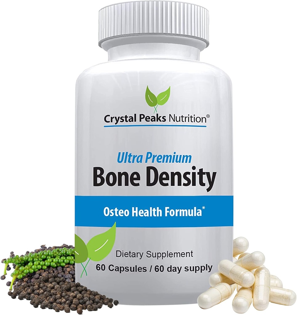 Ultra Premium Bone Formula - Calcium Carbonate w/Vitamin K2 & D3 - Calcium Supplements for Bones - Promotes Bone Strength so You can Stay Active - 60 Capsules, 60-Day Supply