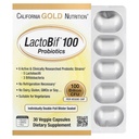 カリフォルニアゴールド栄養LactoBifプロバイオティクス、100 Bllion CFU、8アクティブ&臨床研究プロバイオティックストレイン、砂糖フリー、ベジタリアン、個別にダブルホイルブリストアシール、30ベジギーカプセル