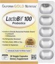 California Gold Nutrition LactoBif Probiotics, 100 Bllion CFU, 8 Active & Clinically Researched Probiotic Strains, Sugar-Free, Vegetarian, Individually Double-foil Blister Sealed, 30 Veggie Capsules