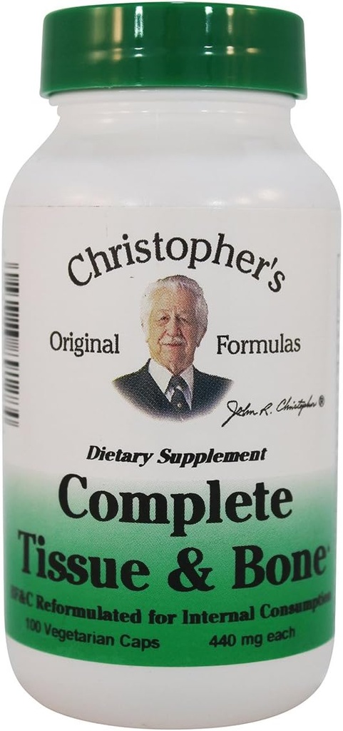 Christopherのオリジナルフォーミュラ完全組織と骨のフォーミュラ - 100 VCaps | 骨とコネクティブティッシュのためのハーブサポート - 3パック