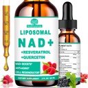 女性及び人のためのNADの補足、Liposomal NADのニコチンアミドのResveratrol 900mg、TMG、Quercetin、ビタミンB3の長寿、エネルギー、反老化、焦点のための有機性液体のNADのResveratrolの補足