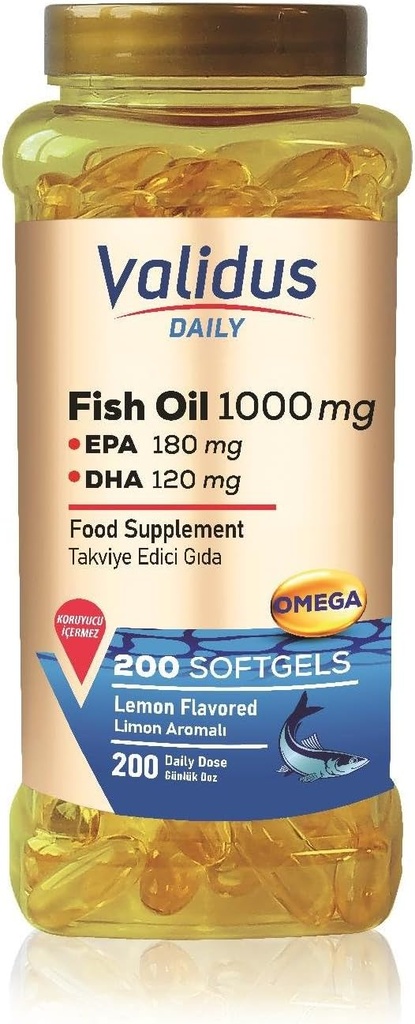 VALIDUS毎日のオメガ3 1000のmg 200のSoftgel