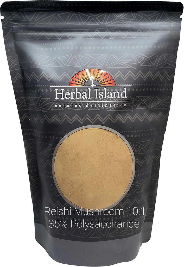 Reishi Mushroom Extract 10:1 Powder 1 LB or 16 OZ 35% Polysaccharides Ganoderma lucidum