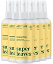 ATTITUDEハンドサニタイザースプレー大人と子供、EWG検証、BacteriaとGerms、Vegewel、Lemon Leaves、3.38 Fl Oz(スプレーボトル)(6パック)