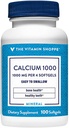 ビタミンShoppe Calcium 1,000MG、Softgelsを飲みやすく、ビタミンD(100 Softgels)の400IUで骨と歯をサポート