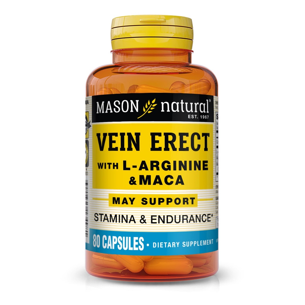 MASON NATURAL 静脈は、L-アルギニンとマカで勃起 - 性的および血管の健康をサポートし、 Varicose 静脈とスパイダー 静脈、80 カプセルのサプリメント