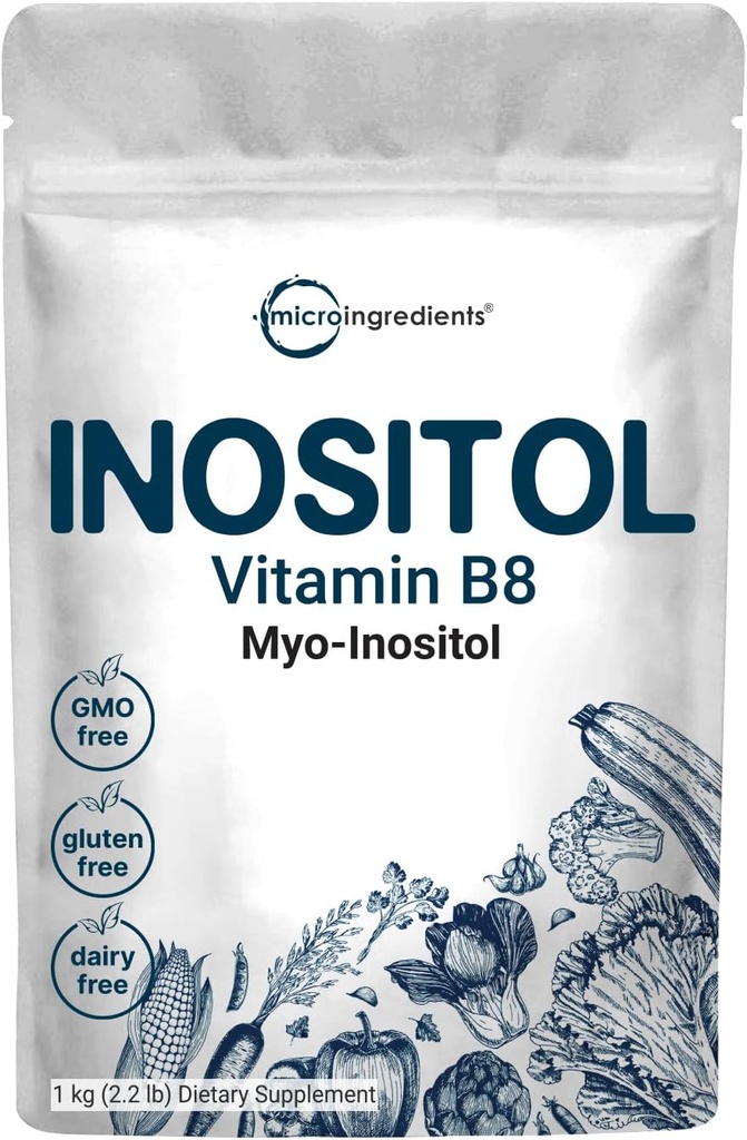 マイクロ成分 Myo-Inositolパウダー、2.2lb (1666サービング) | 女性のためのイノシトールサプリメント | ホルモンバランスと卵巣の健康をサポート | 非GMO、完全菜食主義者