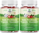 Natures Craft USDA 子供のためのオーガニックプロバイオティックグミー - ビーガン非GMOキッズプロバイオティックグミービタミン免疫と消化の健康 - Gentle 2.5B CFU有機プロバイオティクスイチゴ味(4ヶ月)